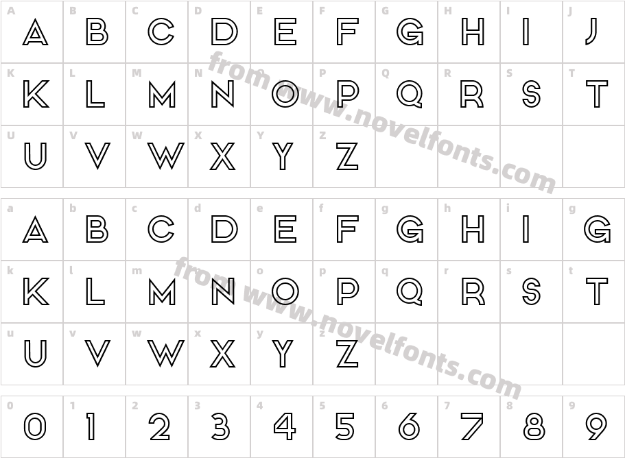MOAM Engraved RegularCharacter Map