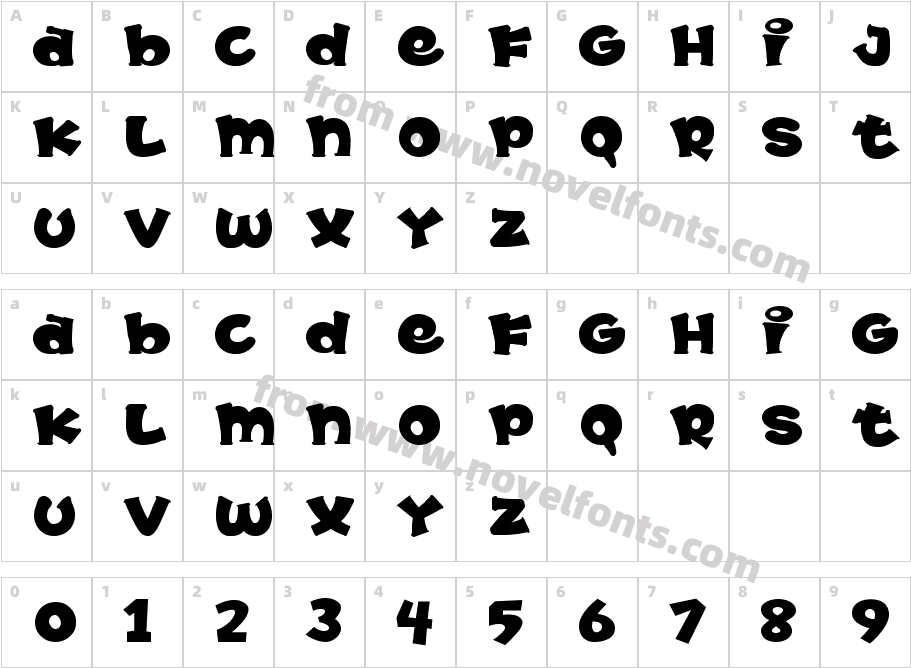 MOOCHIO BoldCharacter Map