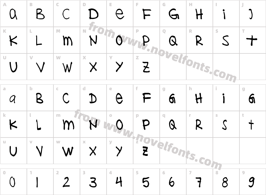 MY First FontCharacter Map