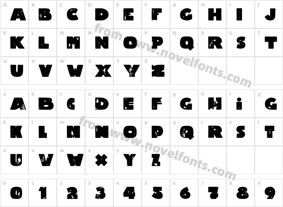 Macro Print BoldCharacter Map