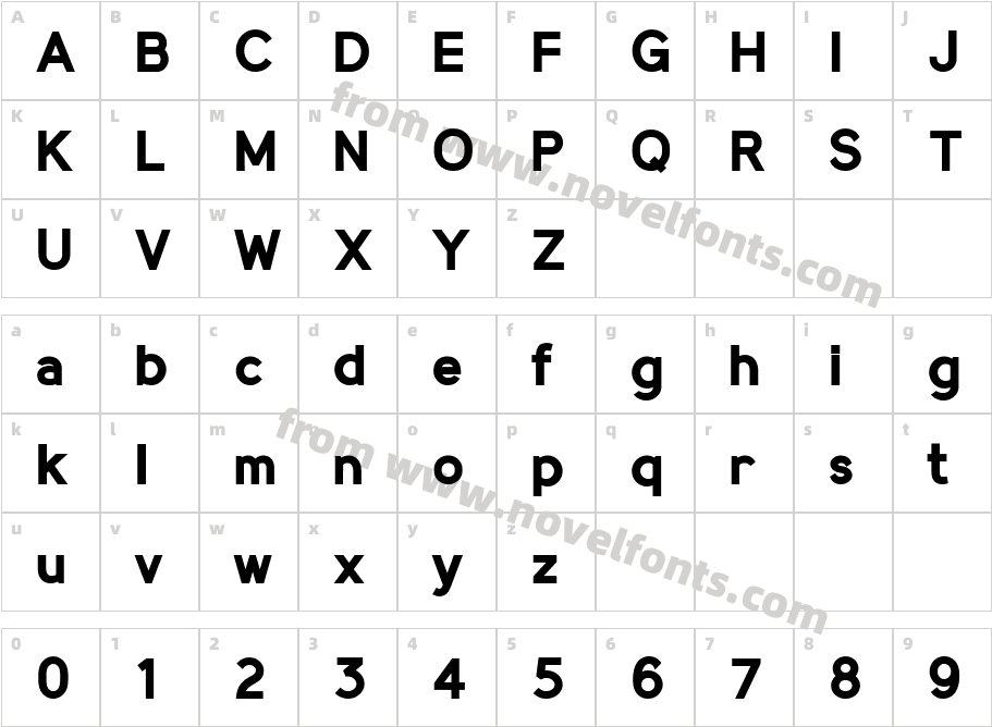 Madeyn Sans BoldCharacter Map