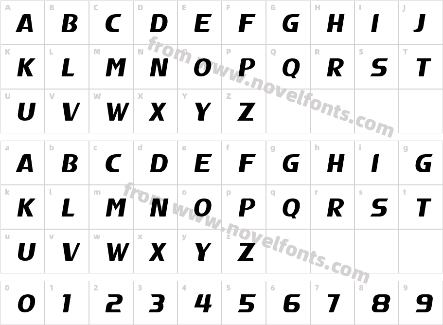 Magistros Light ItalicCharacter Map