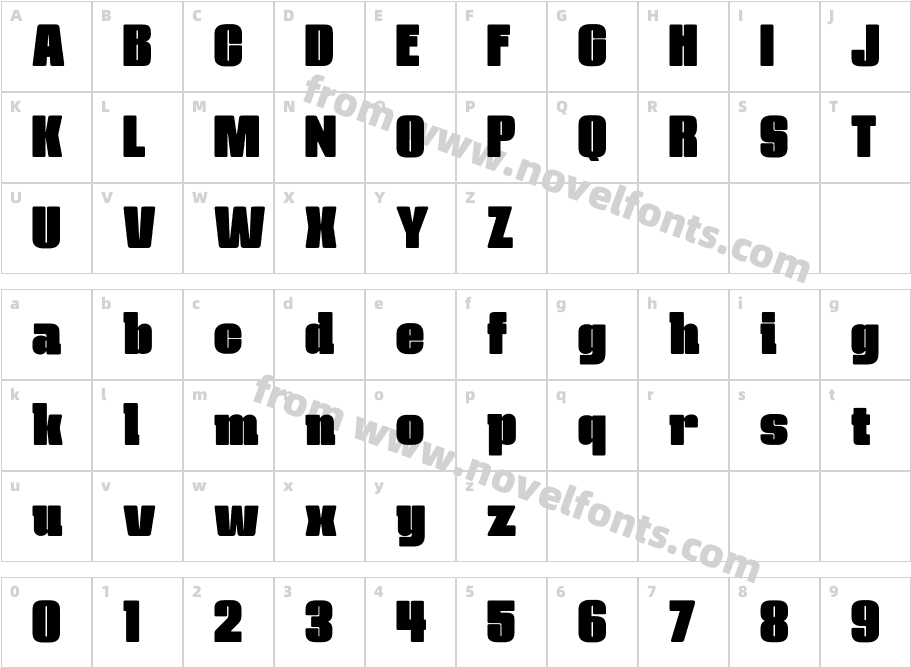 Mailboy Font Demo BoldCharacter Map