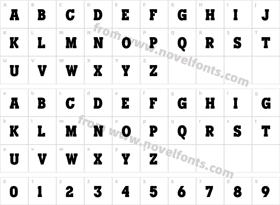 Manhandle SlabCharacter Map