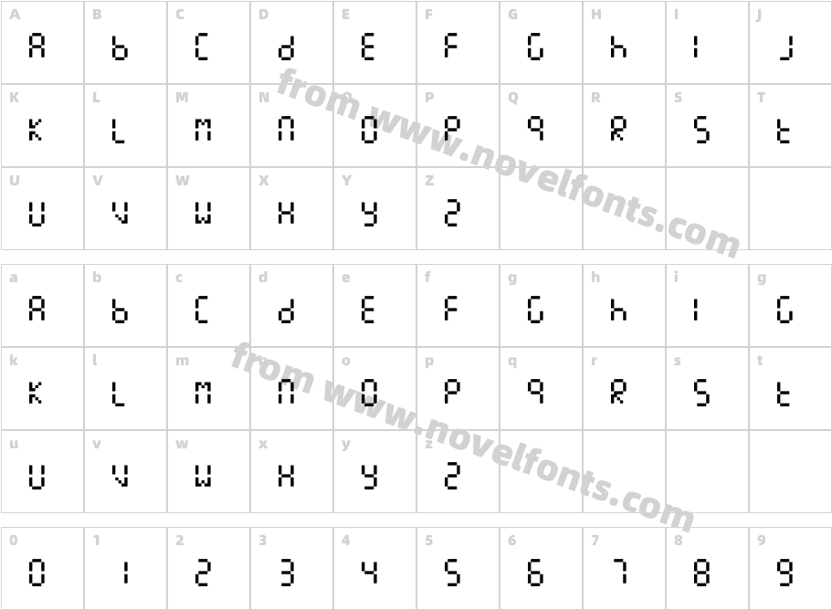 Manual DisplayCharacter Map