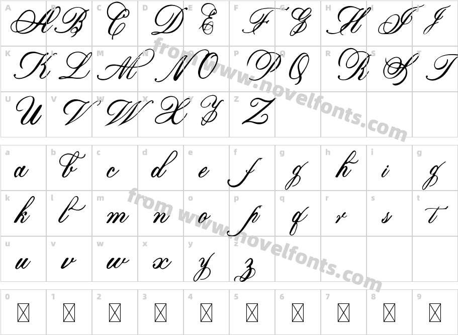Marcellines RegularCharacter Map