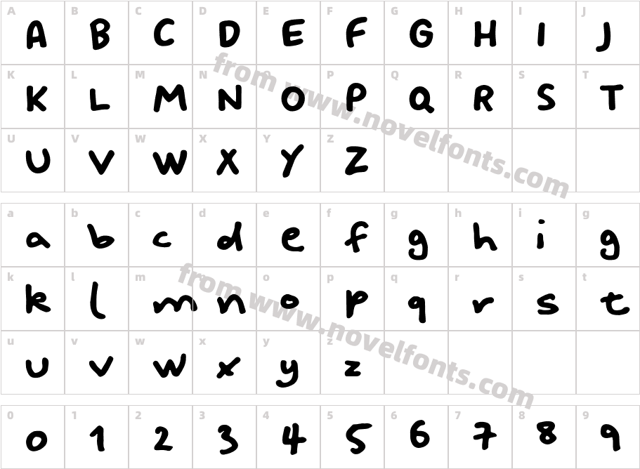 Markout Demo BoldCharacter Map