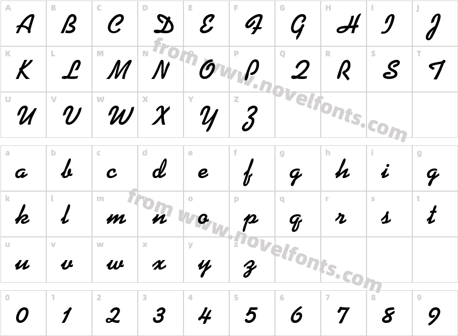 Kaufmann Bd BT BoldCharacter Map