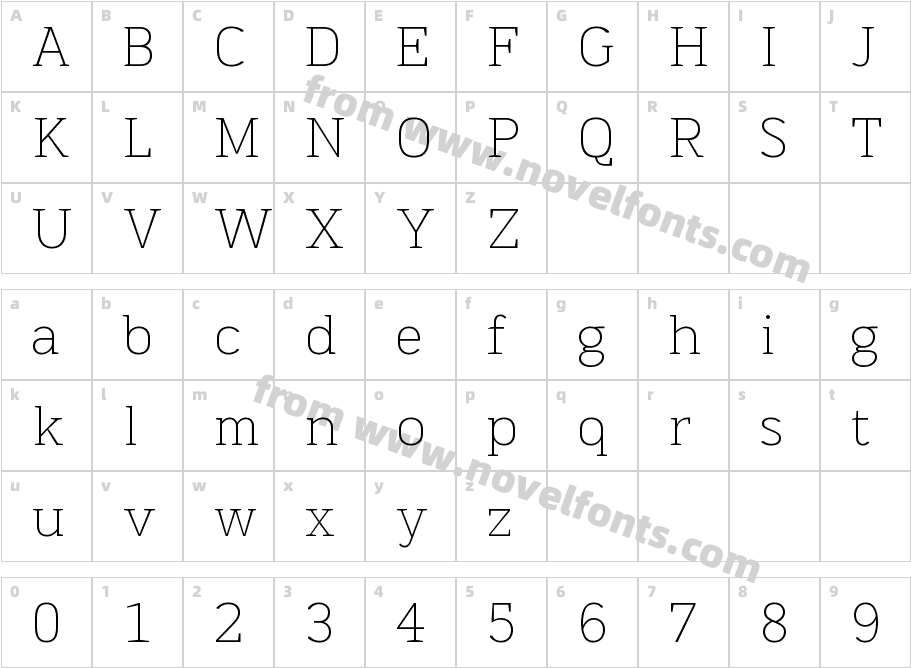 Martini Extra LightCharacter Map
