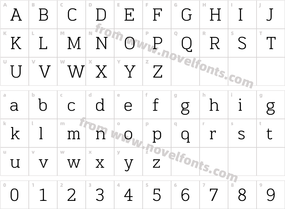 Martini ThinCharacter Map