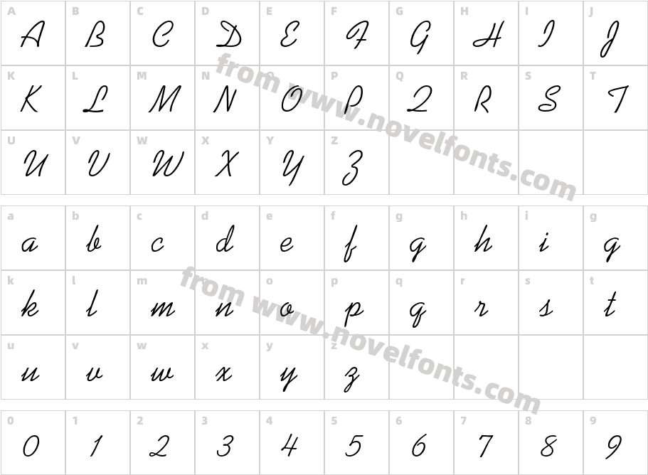 KaufmannLTCharacter Map