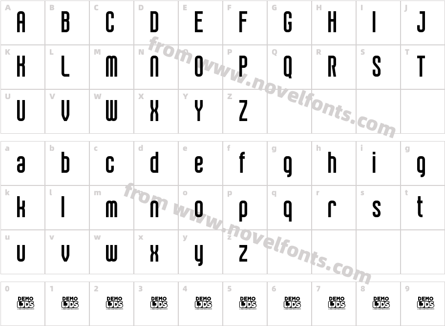 Matth condensedCharacter Map