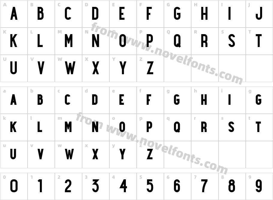 Maxwell Sm Caps BoldCharacter Map