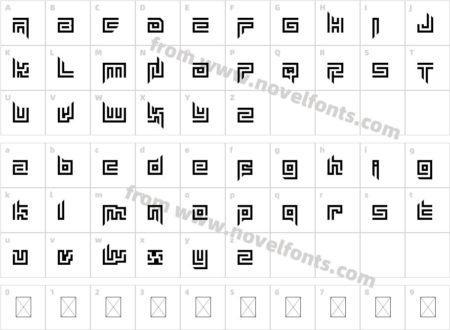 Mayon Exquisite RegularCharacter Map