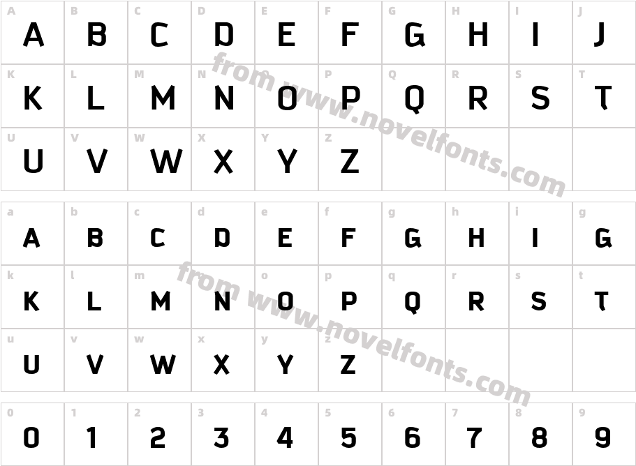 Kautiva Caps BoldCharacter Map