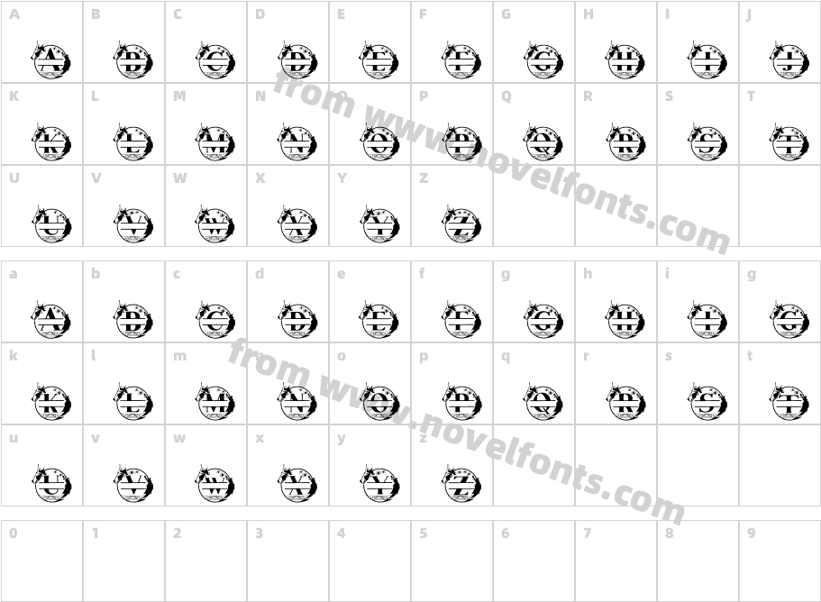 Melista MonogramCharacter Map