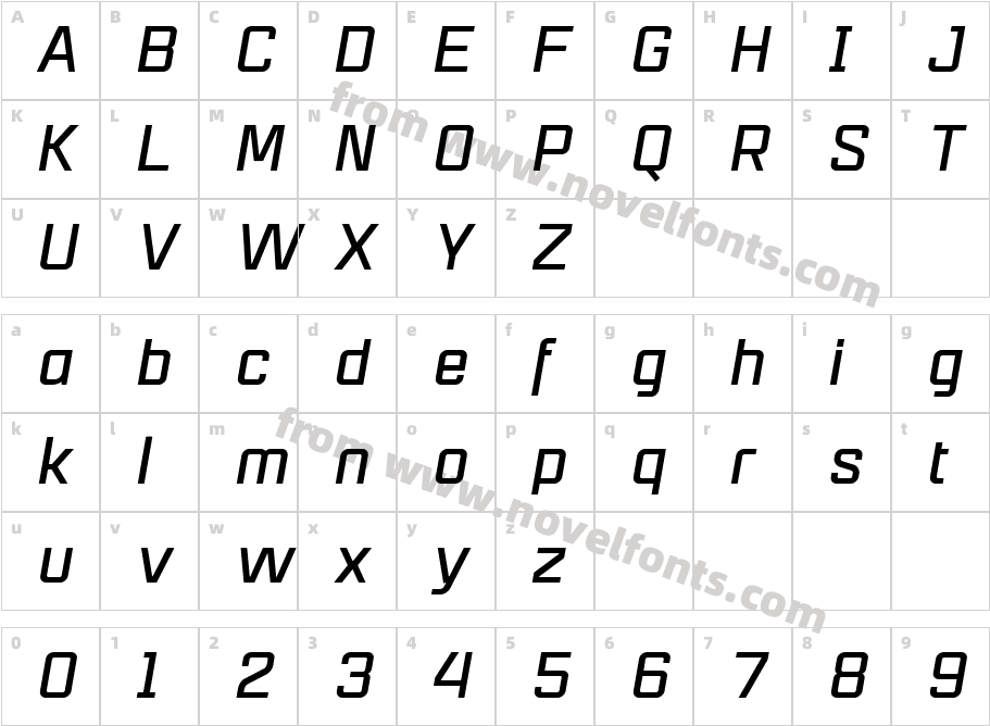 Mensura Bold ItalicCharacter Map