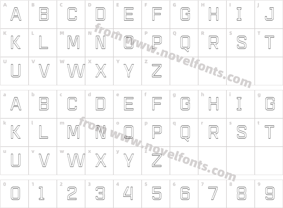 Mensura Titling2Character Map