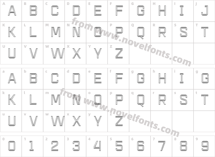 Mensura Titling5Character Map