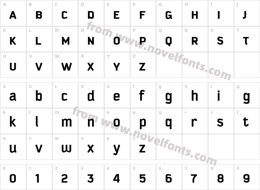 Kautiva Uni BoldCharacter Map