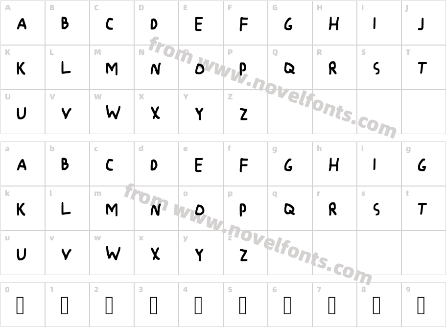 Mg Brush Version 2 RegularCharacter Map