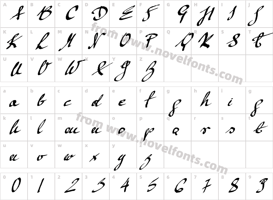 Mickey Script 1.20Character Map