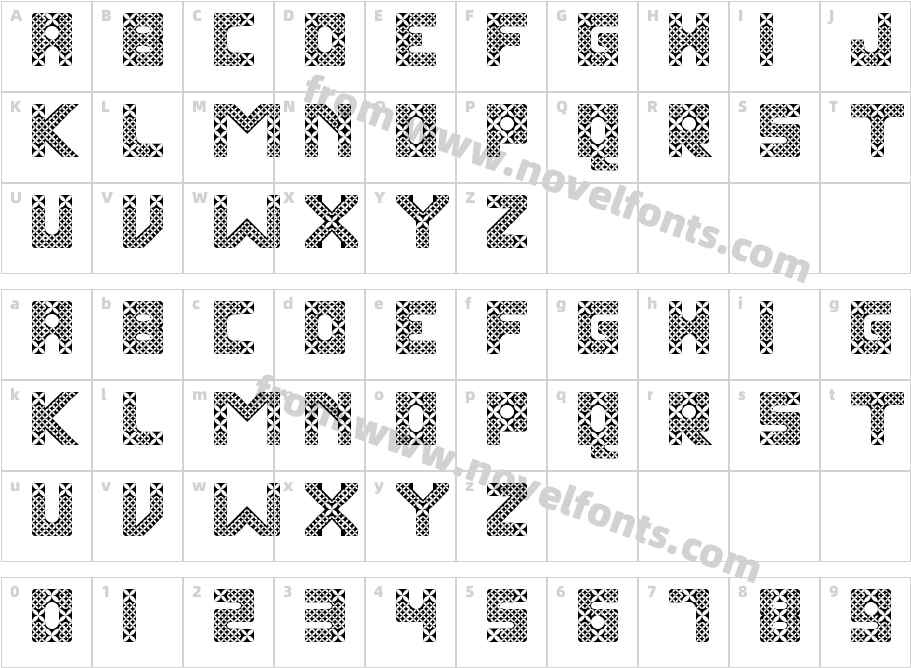 Kawung Textile RegularCharacter Map