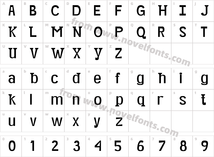 MinikinCharacter Map
