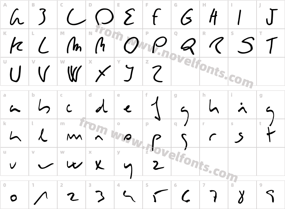 Mocka BoldCharacter Map