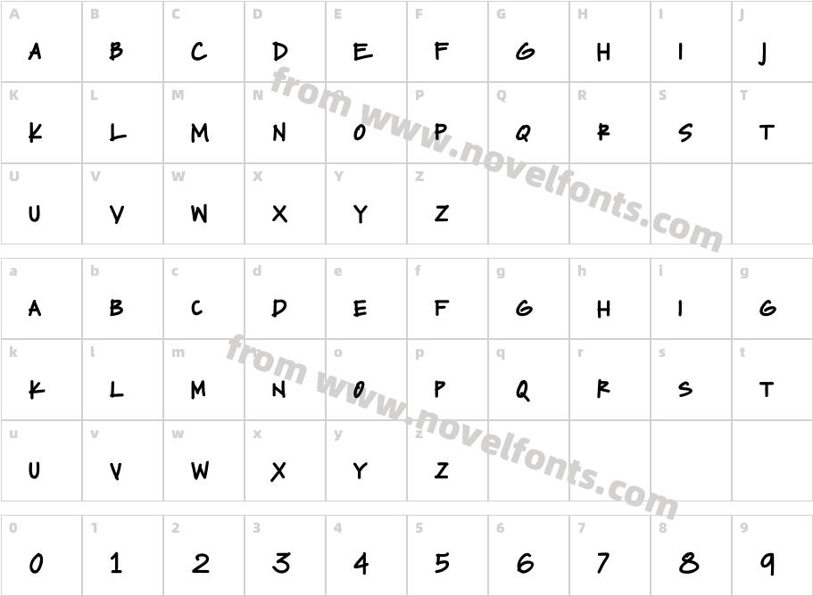 Molika BoldCharacter Map