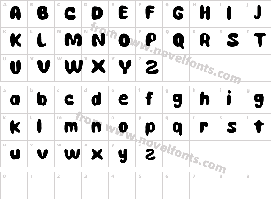 Monaz Blur Demo RegularCharacter Map