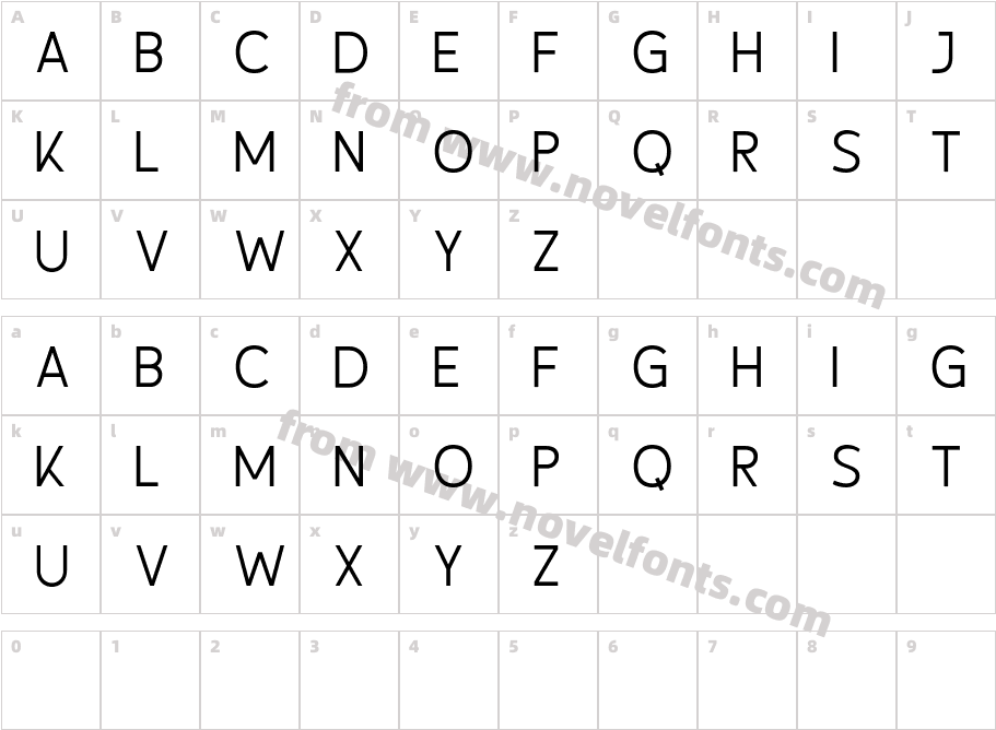 MonocromeCharacter Map