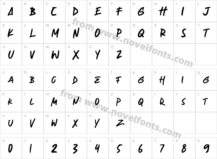 Moriel RegularCharacter Map