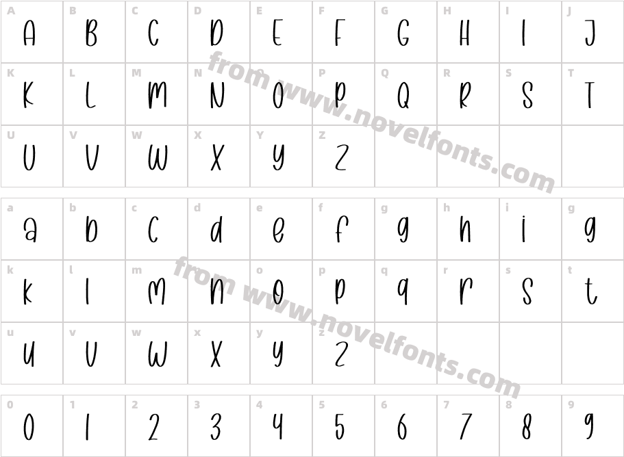 KeepSmileRegularCharacter Map