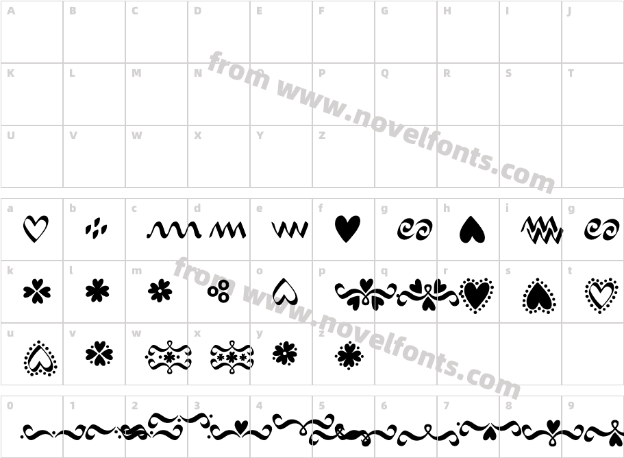 Mrs Grey PatternCharacter Map