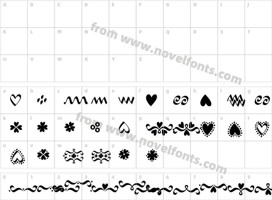 Mrs Grey PatternCharacter Map