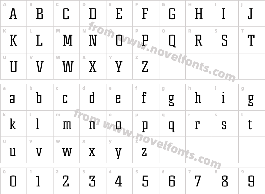 Murray SlabCharacter Map