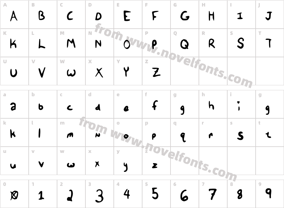 My Hand Writing 2Character Map