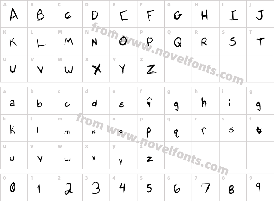 My Hand WritingCharacter Map