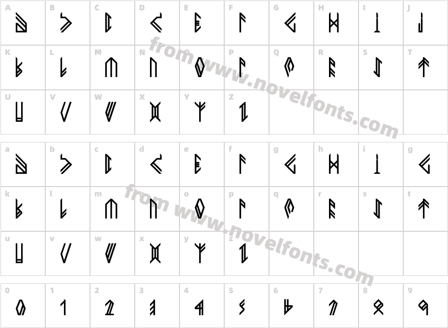 NEWHORK BoldCharacter Map