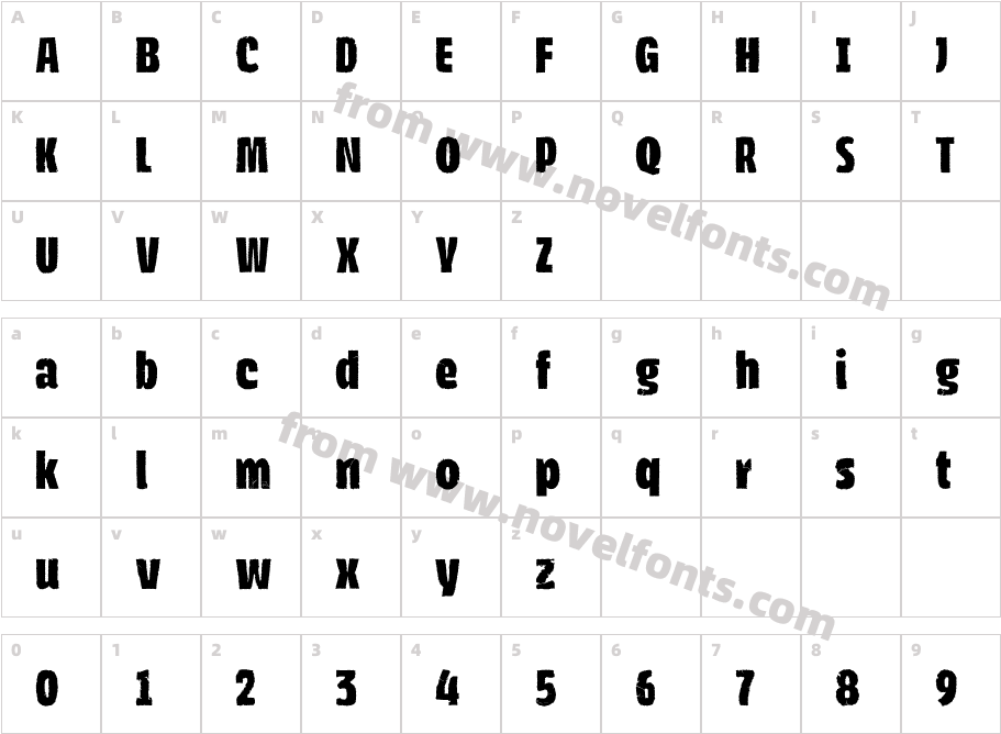 Navaja BoldCharacter Map