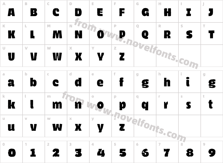 Navaja Extra BoldCharacter Map