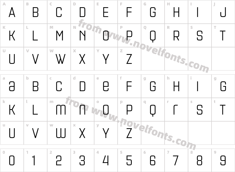Necia Regular UnicaseCharacter Map