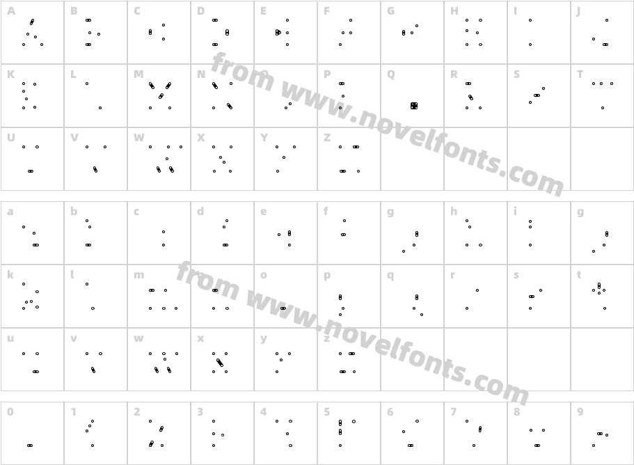 Neon MountingCharacter Map