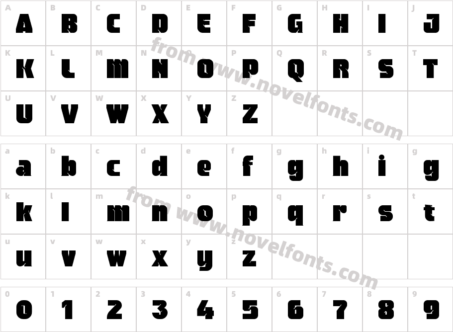 Neverlusen Regular FreeCharacter Map