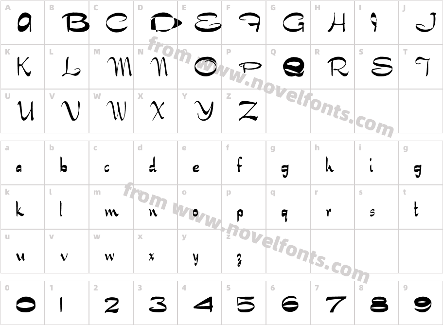 New Symbol Font4Character Map