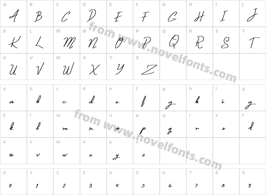 Ngatiyem Signature RegularCharacter Map
