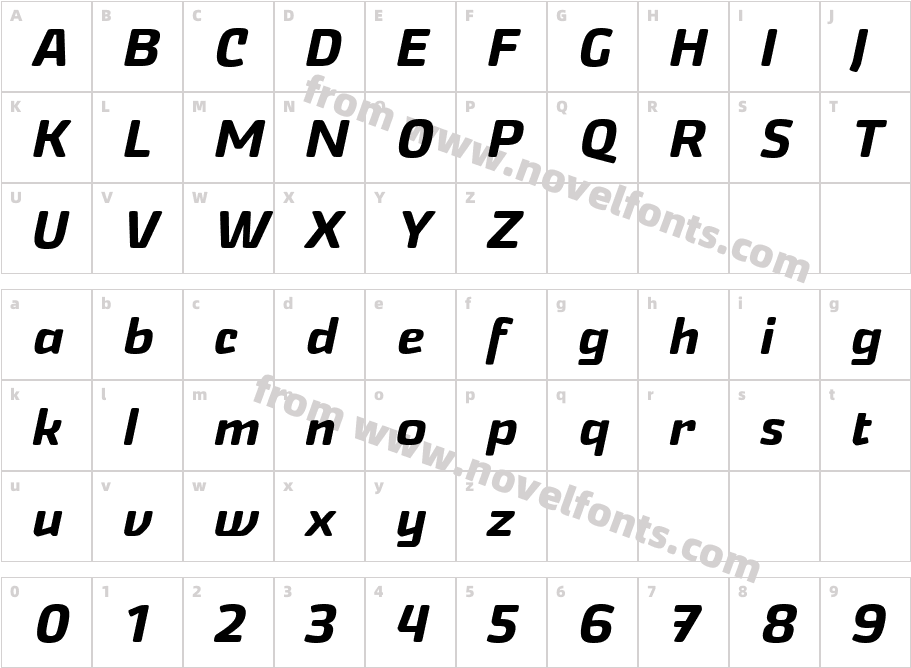 Nikaia Regular 3Character Map