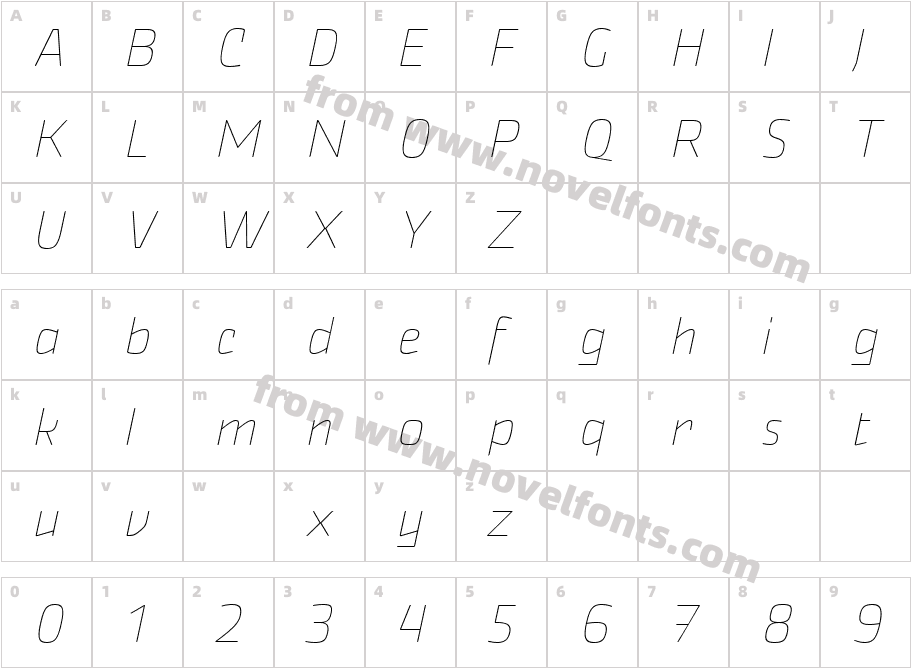 Nikaia Regular 4Character Map