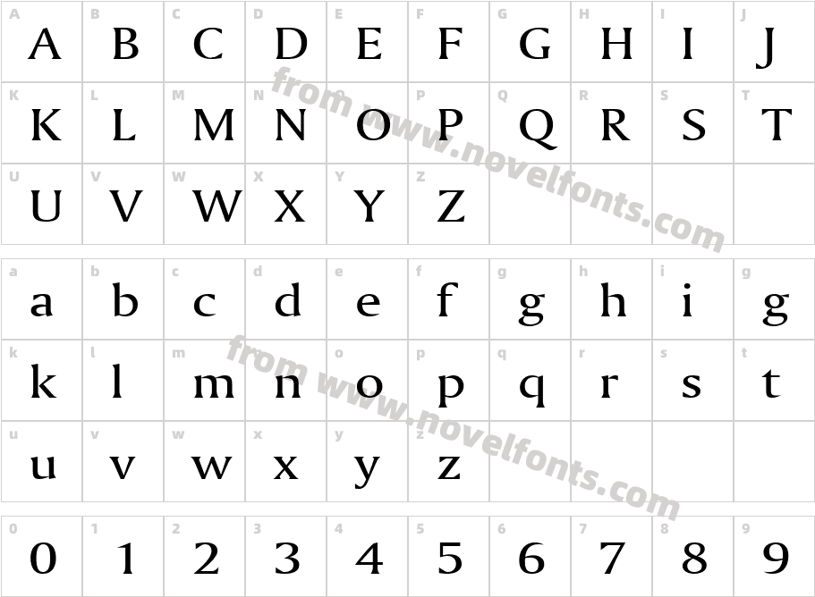 Ameretto Wide NormalCharacter Map